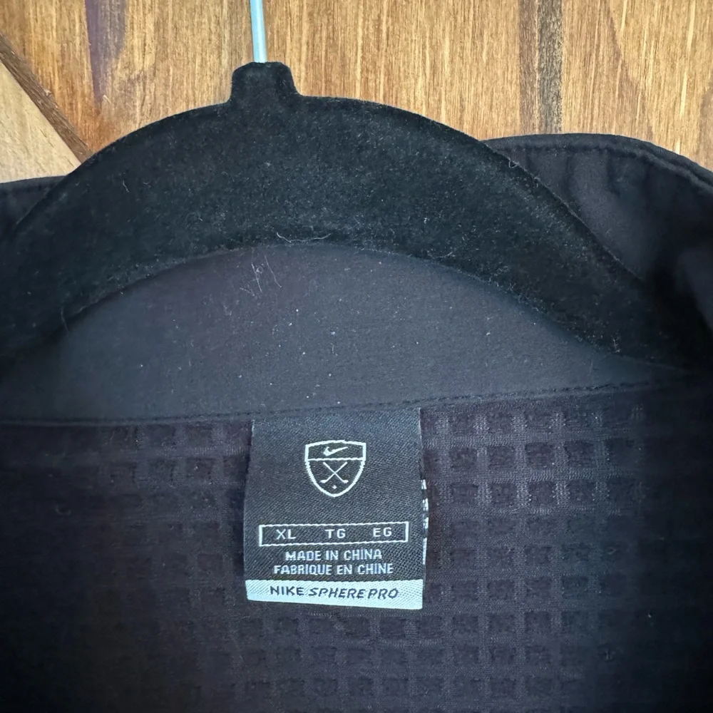 Mens Nike‎ Black Sphere Pro Golf Two-Way Full Zip Jacket Size XL
